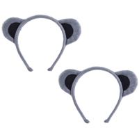 2x stuks muizen dieren thema carnaval/verkleed oren diadeem