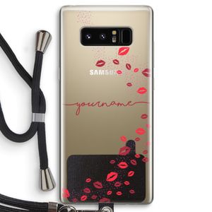 Kusjes: Samsung Galaxy Note 8 Transparant Hoesje met koord