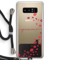 Kusjes: Samsung Galaxy Note 8 Transparant Hoesje met koord