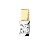 TFT Hanger Bicolor Goud Diamant 0.075ct H SI - thumbnail