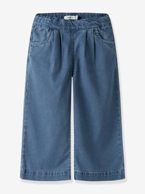 Wijde jeans met elastische taille voor meisjes NAME IT jeansblauw