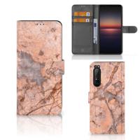 Sony Xperia 1 II | Bookcase | Marmer Oranje