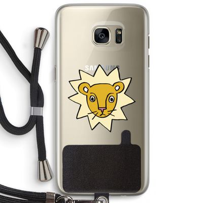 Kleine leeuw: Samsung Galaxy S7 Edge Transparant Hoesje met koord