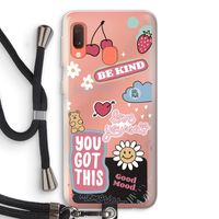 Positivity: Samsung Galaxy A20e Transparant Hoesje met koord