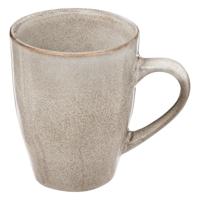 Koffiemokken Pompei - 1x stuks - Keramiek - beige - 370 ml - 9 x 11 cm - old stone look