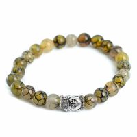 Edelsteen Armband Agaat &apos;Dragon Veins&apos; met Boeddha