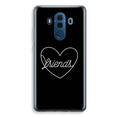 Friends heart black: Huawei Mate 10 Pro Transparant Hoesje