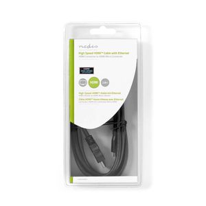 High Speed HDMI-Kabel met Ethernet | HDMI-Connector - HDMI-microconnector | 2,0 m | Zwart