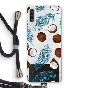 Kokosnoot roze: Samsung Galaxy A70 Transparant Hoesje met koord