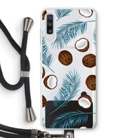 Kokosnoot roze: Samsung Galaxy A70 Transparant Hoesje met koord Kokosnoot roze: Samsung Galaxy A70 Transparant Hoesje met koord