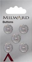 Milward Knoop Roze/Lila Glitter 13mm (5 stuks)