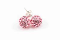 Karma Oorbellen Crystal Ball Pink Zilver | 4 mm Karma Oorbellen Crystal Ball Pink Zilver | 4 mm