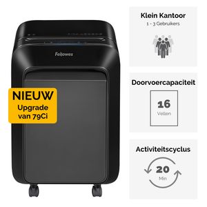 Papiervernietiger Fellowes Powershred LX210 snippers 4x12mm zwart