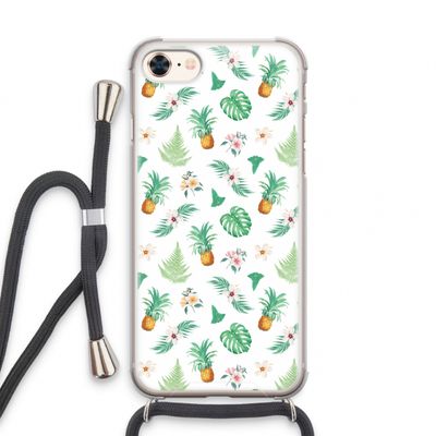 Ananas bladeren: iPhone 7 Transparant Hoesje met koord