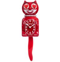 The Classic Kit-Cat-Klock Rode Lady Heart Eyes Editie Klok