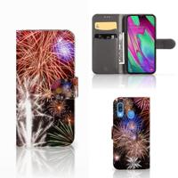 Samsung Galaxy A40 | Wallet Case | met Pasjes | Vuurwerk