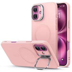 iPhone 16 Cloud Soft Case with Stash Stand (HaloLock) Pink