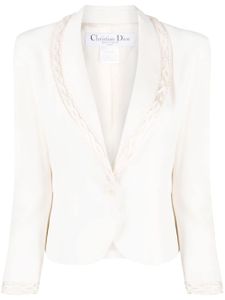 Christian Dior Pre-Owned blazer à col châle (années 1990) - Tons neutres