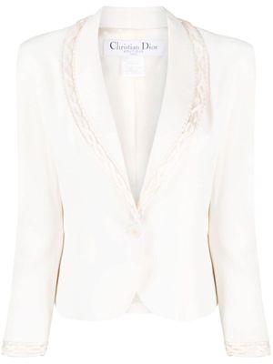Christian Dior Pre-Owned blazer à col châle (années 1990) - Tons neutres
