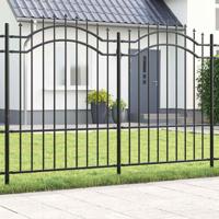 Tuin Hek Grijs 190 cm Poedergecoat staal Tuin Hek Grijs 190 cm Poedergecoat staal