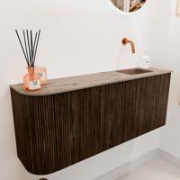 Toiletmeubel Mondiaz Joya Dlux | 101.6 cm | Meubelkleur Walnut | Faye wastafel Arena Wasbak Rechts | Zonder kraangat(en) Toiletmeubel Mondiaz Joya Dlux | 101.6 cm | Meubelkleur Walnut | Faye wastafel Arena Wasbak Rechts | Zonder kraangat(en)