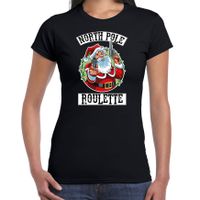 Fout Kerstshirt / outfit Northpole roulette zwart voor dames - thumbnail