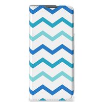 OnePlus Nord CE 2 5G Hoesje met Magneet Zigzag Blauw - thumbnail