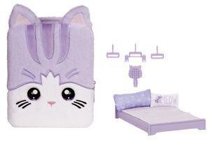 MGA Entertainment Na! Na! Na! Surprise - 3-in-1 Backpack Bedroom-speelset van serie 3 - lavendelkleurige kitten pop