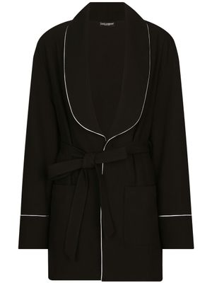 Dolce & Gabbana chemise de pyjama ceinturée KIM DOLCE&GABBANA - Noir