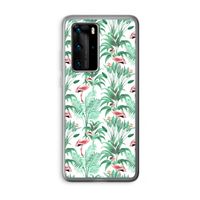 Flamingo bladeren: Huawei P40 Pro Transparant Hoesje