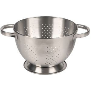 Keuken vergiet - zilver - RVS - D22 cm x H24 cm - keuken zeef