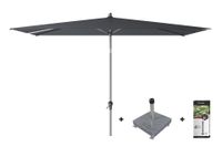 Platinum Riva stokparasol 3x2 - Antraciet met voet en hoes