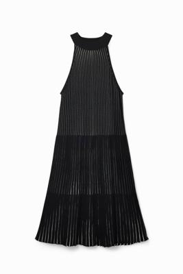 Korte geribbelde jurk - BLACK - XL