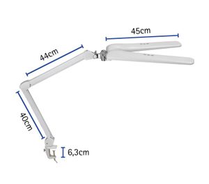 Werkpleklamp MAUL Craft duo LED dimbaar met tafelklem wit