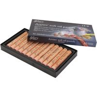 Gallery Oliepastel, L: 7 cm, d 11 mm, dikte 11 mm, zalm, 12 stuk/ 1 doos