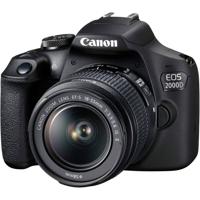 Canon EOS-2000D Digitale spiegelreflexcamera Incl. EF-S 18-55 mm IS II lens 24.1 Mpix Zwart Optische zoeker, Met ingebouwde flitser, WiFi, Full-HD Canon EOS-2000D Digitale spiegelreflexcamera Incl. EF-S 18-55 mm IS II lens 24.1 Mpix Zwart Optische zoeker, Met ingebouwde flitser, WiFi, Full-HD