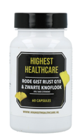 Highest Healthcare Rode Rijst Q10 & Zwarte Knoflook Capsules - thumbnail