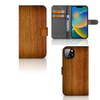iPhone 14 Plus | Book Style Case | Donker Hout