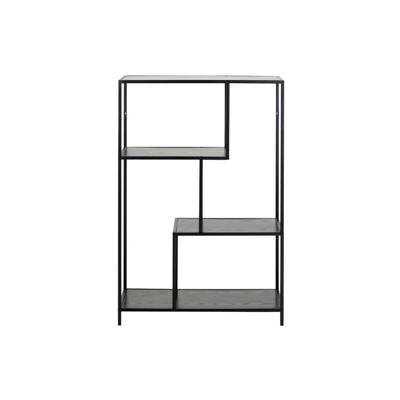 Leen Bakker - Boekenkast Jaxx - 114x77x35 Cm - Metaal/MDF - Zwart
