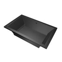 Xenz Society Duobad - 190x120x53 - afvoer Midden - acryl - ebony 6924-29