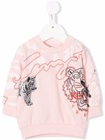 Kenzo Kids sweat à logo brodé - Rose