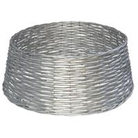 Kerstboommand - zilver - D45 x H20 cm - voor kerstboom van 180 cm - kerstboomrok