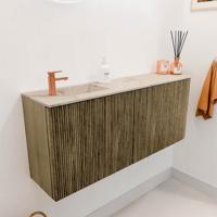 Toiletmeubel Mondiaz Joya Dlux | 101.6 cm | Meubelkleur Dusk | Faye wastafel Frappe Wasbak Links | 1 kraangat