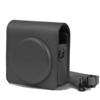 Parelwitte Lustre PU zaak leerzak voor FUJIFILM Instax SQUARE SQ6 Camera met verstelbare schouder Strap(Black)