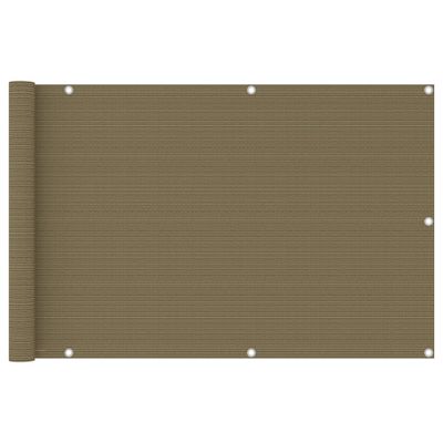 VidaXL Balkonscherm 90x500 cm hdpe taupe VidaXL Balkonscherm 90x500 cm hdpe taupe