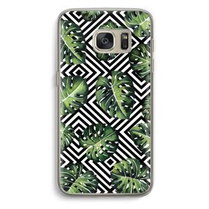 Geometrische jungle: Samsung Galaxy S7 Transparant Hoesje