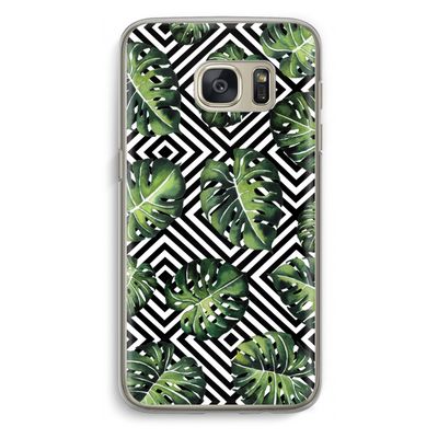 Geometrische jungle: Samsung Galaxy S7 Transparant Hoesje