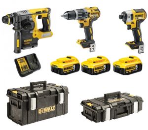 DeWalt DCK368P3T accu set | DCD796 + DCF887 en DCH273 in Toughsystem koffer | 18v 5.0Ah Li-ion - DCK368P3T-QW