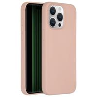 Accezz Liquid Silicone Backcover met MagSafe iPhone 15 Pro Max Telefoonhoesje Roze