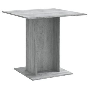 The Living Store Eettafel - 80 x 80 x 75 cm - Grijs Sonoma Eiken - Duurzaam bewerkt hout